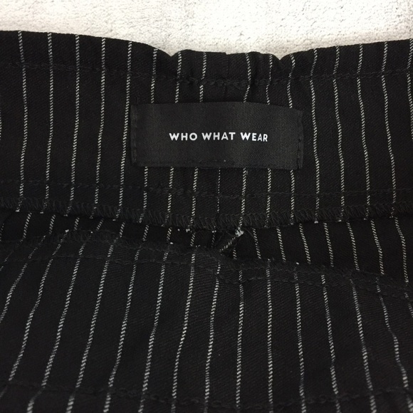 Who What Wear Pinstripe Cropped Pants Stretchy Womens Medium - Picture 4 of 10